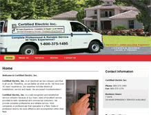 Tablet Screenshot of certifiedelectricinc.com